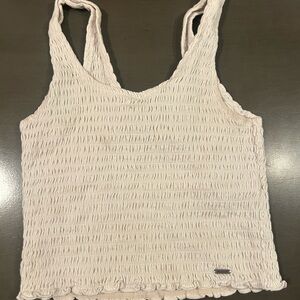 Hollister Cream Textured Tank Top